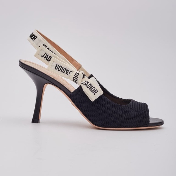 Dior Shoes - Dior black and Cream Slingback Heels